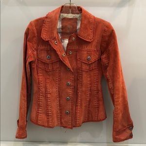 My tribe orange leather jacket size small